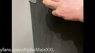 Straight British Builder Piss Public Toilet