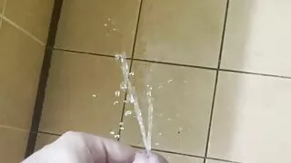 A massive piss with huge exploding cumshot at the end