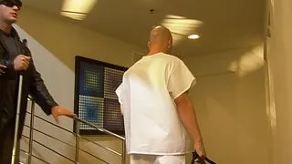 Tattooed brunette moans while getting banged hard