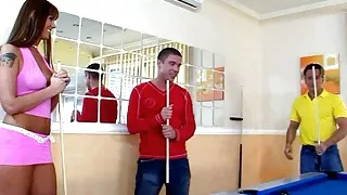 hot latina milf simony tricked into rough anal double penetration  threesome