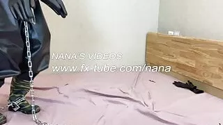 NANA – Heavy rubber self bondage part 1