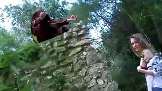 Slut gives deep blowjob, fucks hard and drinks it all