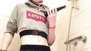 Femboy pounding Sissy pussy close up