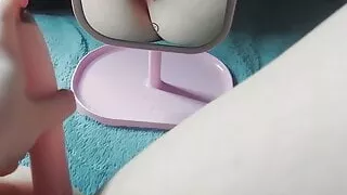 Cumming while viewing my wet pussy