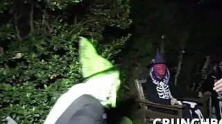 FUCKED BAREBACK FOR the halloween ceremeony with submission