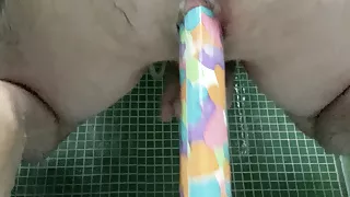 Amateursex, Analsex, Arsch, Baden, Badezimmer, Dildosex