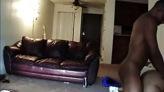 Big Tits Girlfriend fucked in a cozy room with a black guy