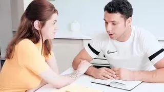 TeenMegaWorld - FuckStudies - Hard-working cutie shows boobs