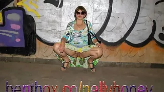 Bought red boots and got cum on face.