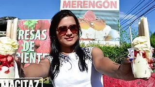 CARNE DEL MERCADO - Latina Beauty Plays With Stranger's Cock