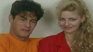 Vintage dreier, mit oma und ihren freund macht es spass!