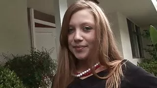 Brunette teen Allison gets creampied by black cock