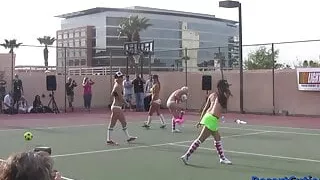 Nude dodgeball on top of roof for Lightspeed