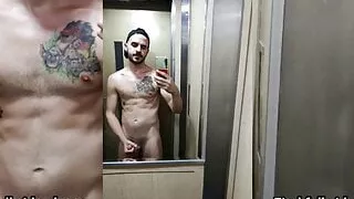 Xisco fully naked inside the lift and jerk off