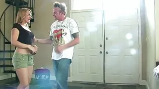 Tattooed teen Kira Lynn sucks and fucks cock that cums