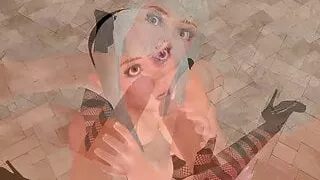 Crazy Teen giving a sloppy blowjob