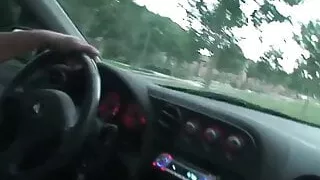 Blonde Babe, Car in Action.