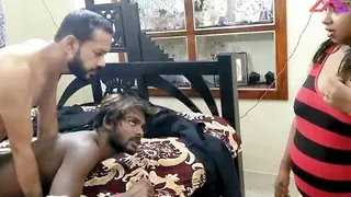 Friend and his Wife - joined hands in Threesome