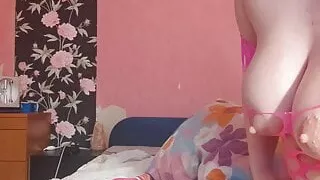 Heels, fishnets, shaking and anal