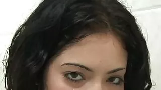 Andrea Kelly fucks her hairy and eager pussy by herself