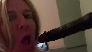 Busy with pillow and dildo