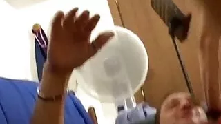 Amateur threesome sex with anal and double penetration