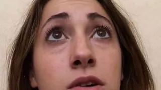 Sexy blonde makes amateur play with cock and her pussy