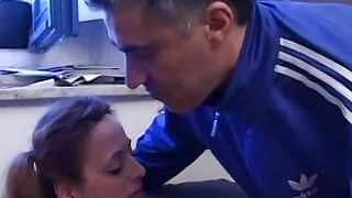 Teen fucks amateur friend's cock