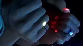 Samantha gets off in this super hot black light solo