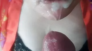 deep blowjob. Facial with cum.