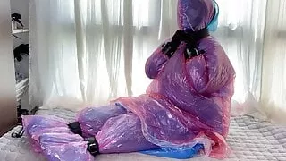 Fejira com – Layers plastic raincoats wrap orgasm
