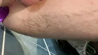 Playing with my toys after my soapy shower