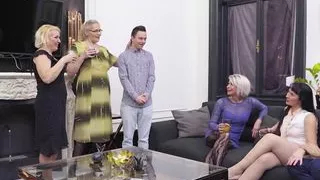 Anal group sex with matures and boys