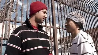 Steven has an interracial gay fuck