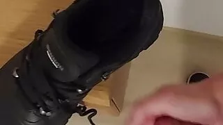 Cum in new work shoes