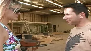 Pussy cumshot for the blonde girl with natural tits