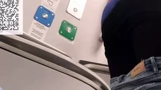 Pee on train toilet – Sexy teen, Golden rain