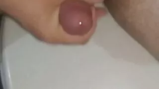 fat man jerks off before work