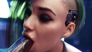 Judy Cyberpunk 2077 - Blowjob - (Uncensored)