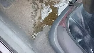 Pissing in car again