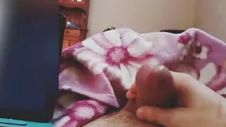 Jerking me off watching porn while my wife Is at work