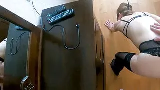 Rough fuck with a prostitute at home