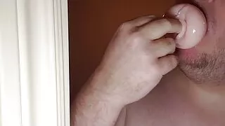 Fuckface my deepthroat like a pussy whit 8 inch dildo