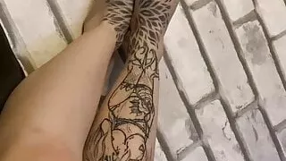 Legs want to crumple the penis