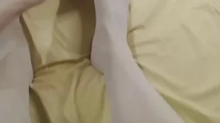Foot fetish play with sex toy