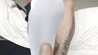 Latino make a FOOTJOB  ( white socks)