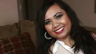 Tia Lane is an Asian amateur in an interracial threesome fuck