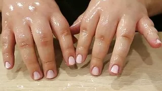 BBW with plump and chubby hand fingers herself #15