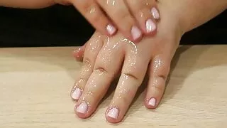 BBW with plump and chubby hand fingers herself #9