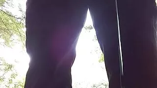 Public road side cumshot piss